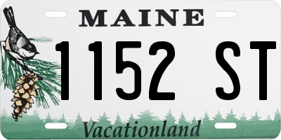 ME license plate 1152ST