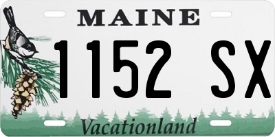 ME license plate 1152SX