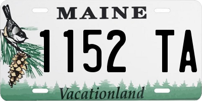 ME license plate 1152TA