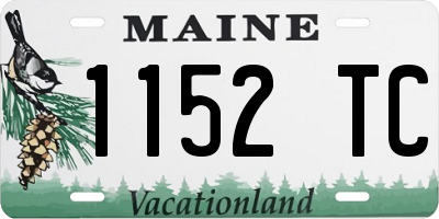 ME license plate 1152TC