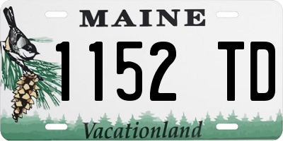 ME license plate 1152TD