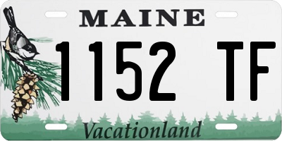 ME license plate 1152TF