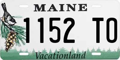 ME license plate 1152TO