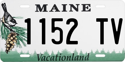 ME license plate 1152TV