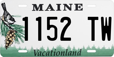 ME license plate 1152TW