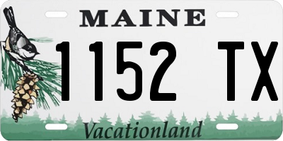 ME license plate 1152TX