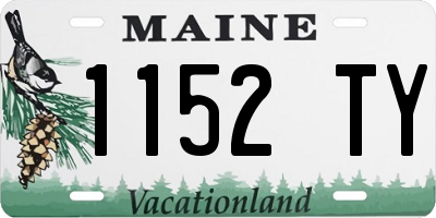 ME license plate 1152TY