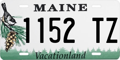 ME license plate 1152TZ