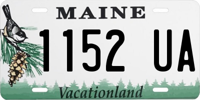 ME license plate 1152UA