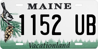 ME license plate 1152UB