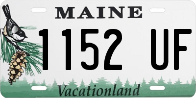 ME license plate 1152UF