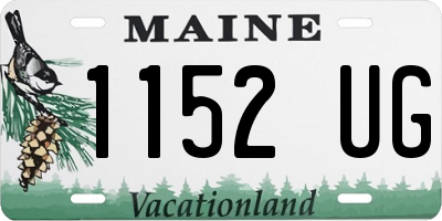 ME license plate 1152UG