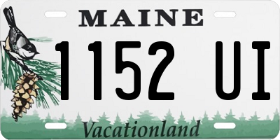 ME license plate 1152UI