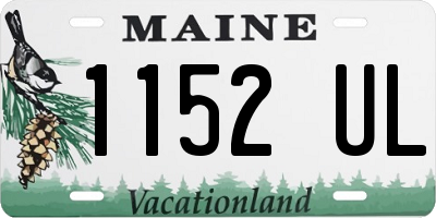 ME license plate 1152UL