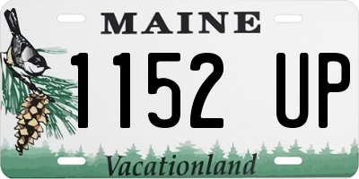 ME license plate 1152UP