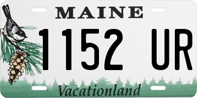 ME license plate 1152UR