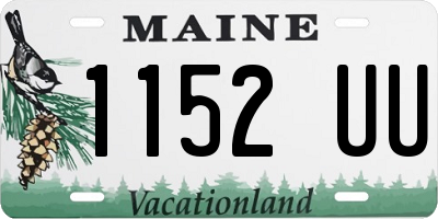 ME license plate 1152UU
