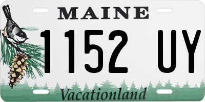 ME license plate 1152UY