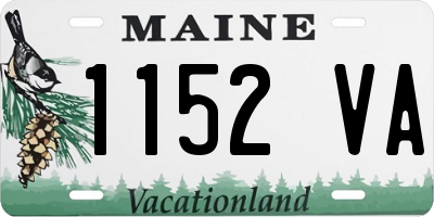 ME license plate 1152VA