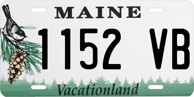 ME license plate 1152VB