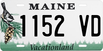 ME license plate 1152VD
