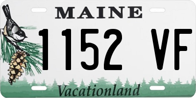 ME license plate 1152VF