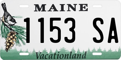 ME license plate 1153SA