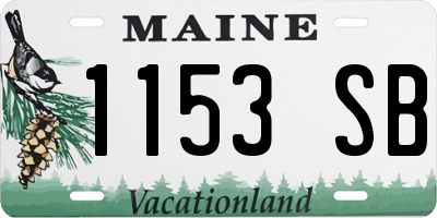 ME license plate 1153SB