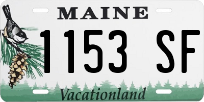 ME license plate 1153SF