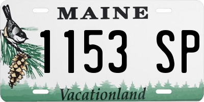 ME license plate 1153SP