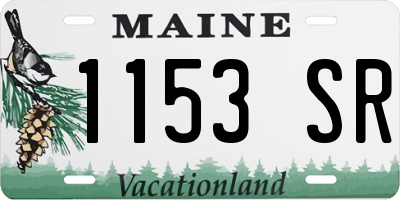 ME license plate 1153SR