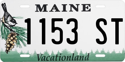 ME license plate 1153ST