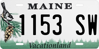 ME license plate 1153SW