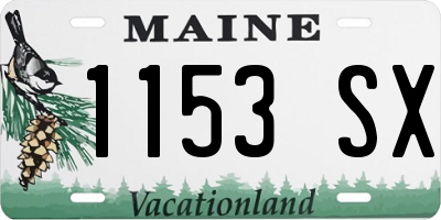 ME license plate 1153SX