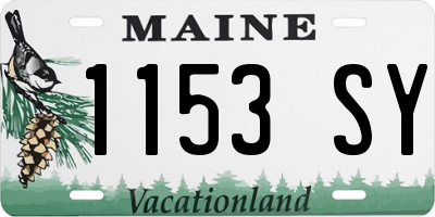 ME license plate 1153SY