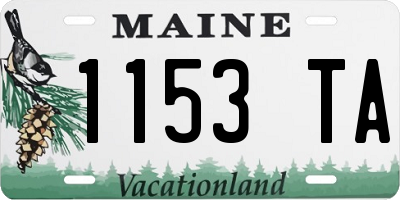 ME license plate 1153TA