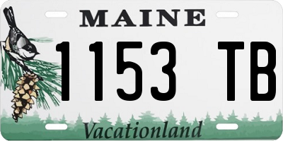 ME license plate 1153TB