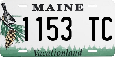 ME license plate 1153TC
