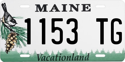 ME license plate 1153TG