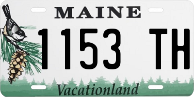 ME license plate 1153TH