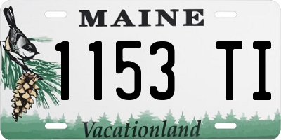 ME license plate 1153TI