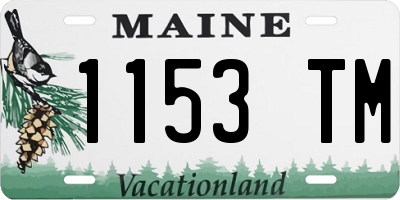 ME license plate 1153TM