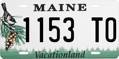 ME license plate 1153TO