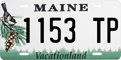ME license plate 1153TP