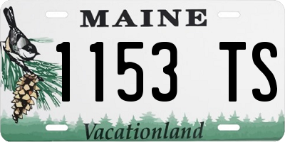 ME license plate 1153TS