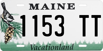 ME license plate 1153TT