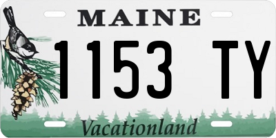 ME license plate 1153TY