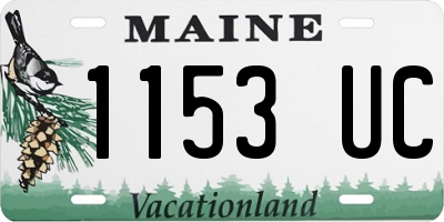 ME license plate 1153UC