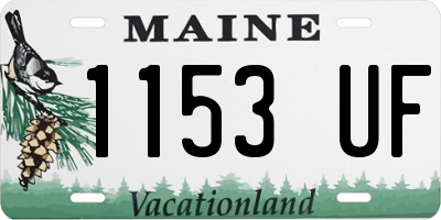 ME license plate 1153UF