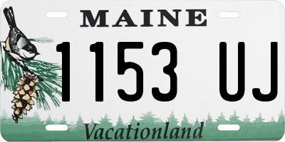 ME license plate 1153UJ